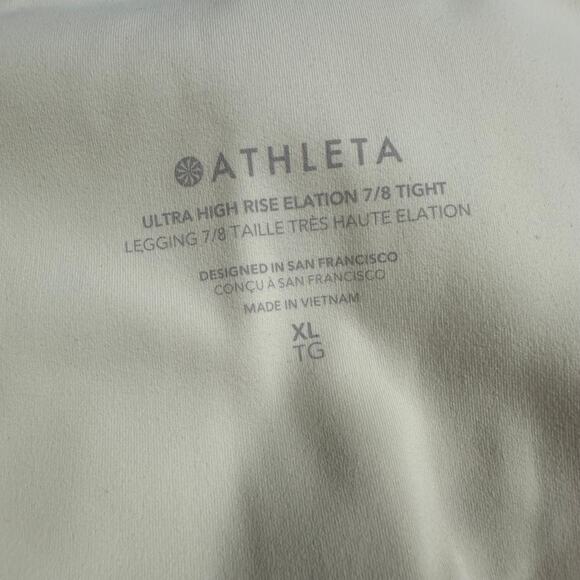 Athleta Ultra High Rise 7/8 Elation Leggings Light Yellow Glow Women's Sz XL NWT - Picture 4 of 11
